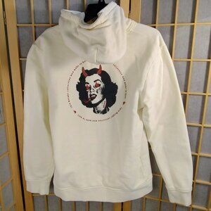 Voight by Valentina Made In Hell Hoodie Cream Size M